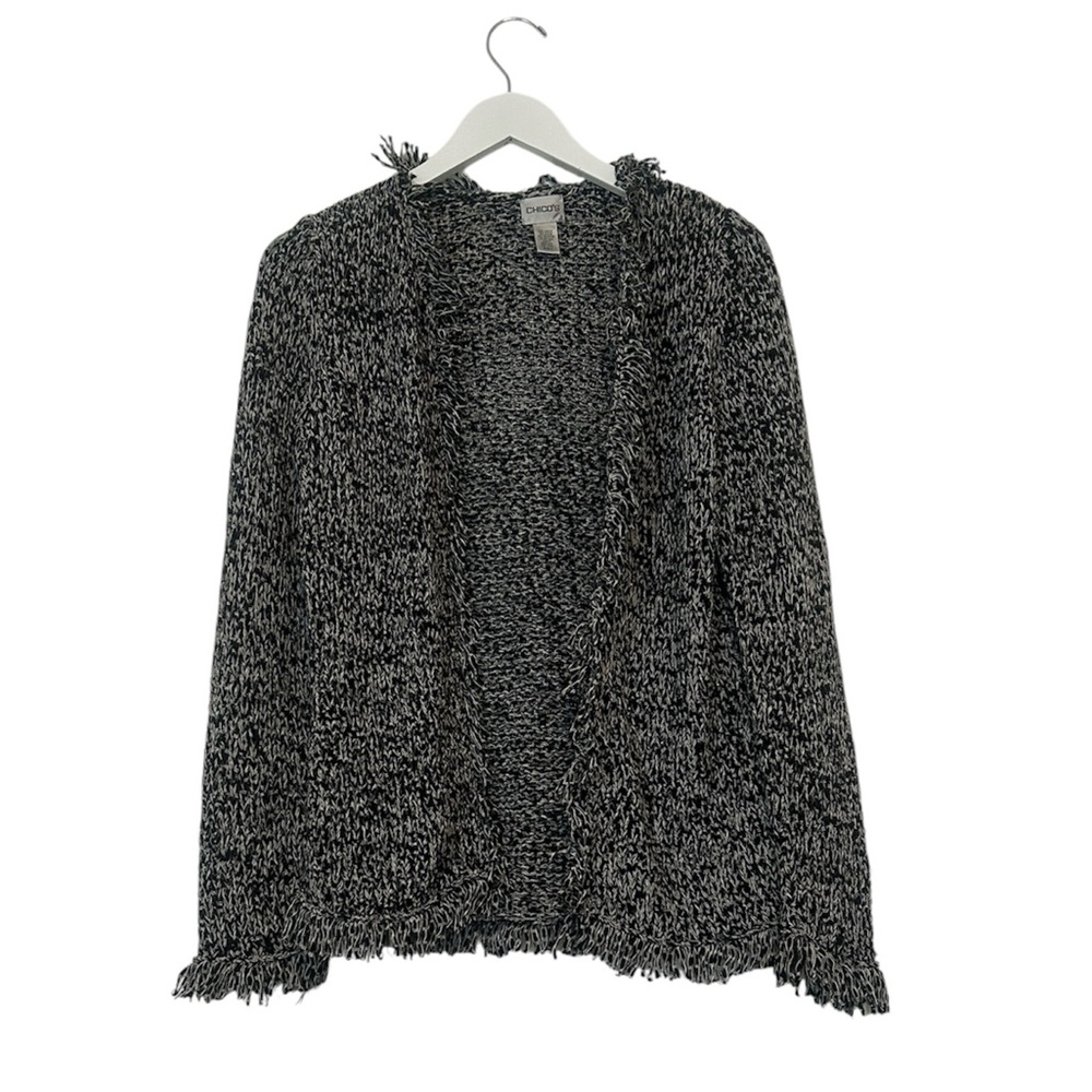 Chico’s Fringe Open Cardigan, Size 0 (Small, Size 4)